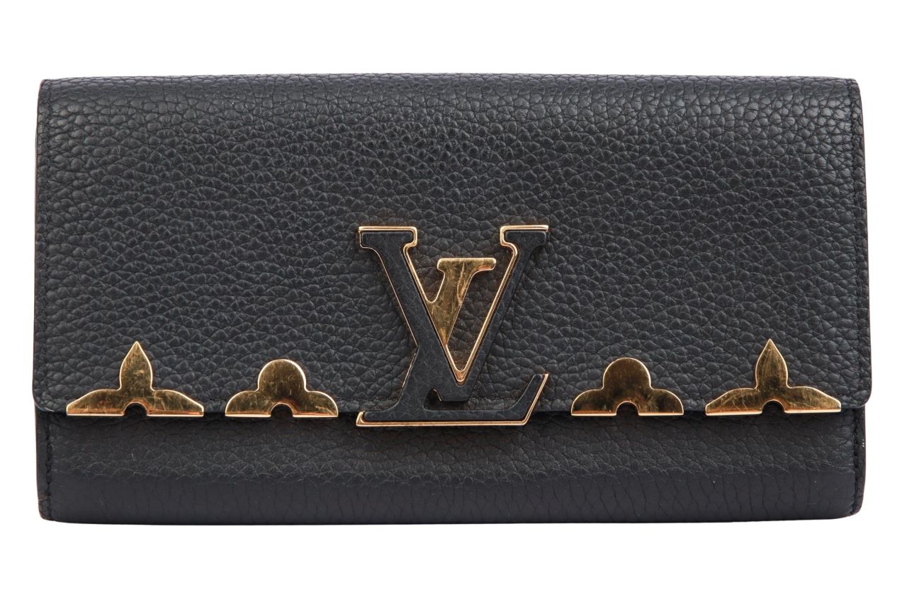 Louis Vuitton Capucines Portemonnaie Schwarz
