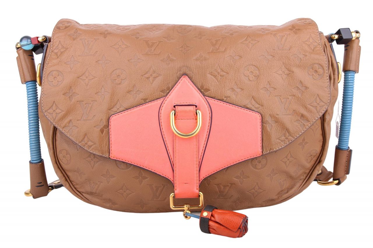 Louis Vuitton Limited Edition Underground Messenger Bag Monogram Empreinte Braun