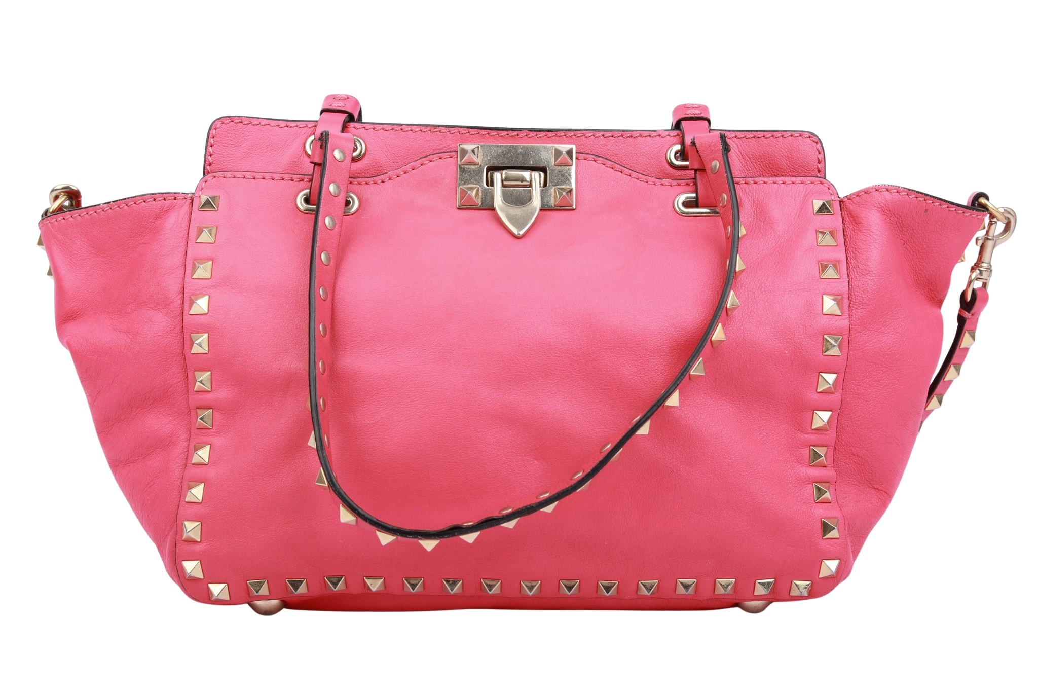 Valentino Garavani Rockstud Bag Small Fuchsia