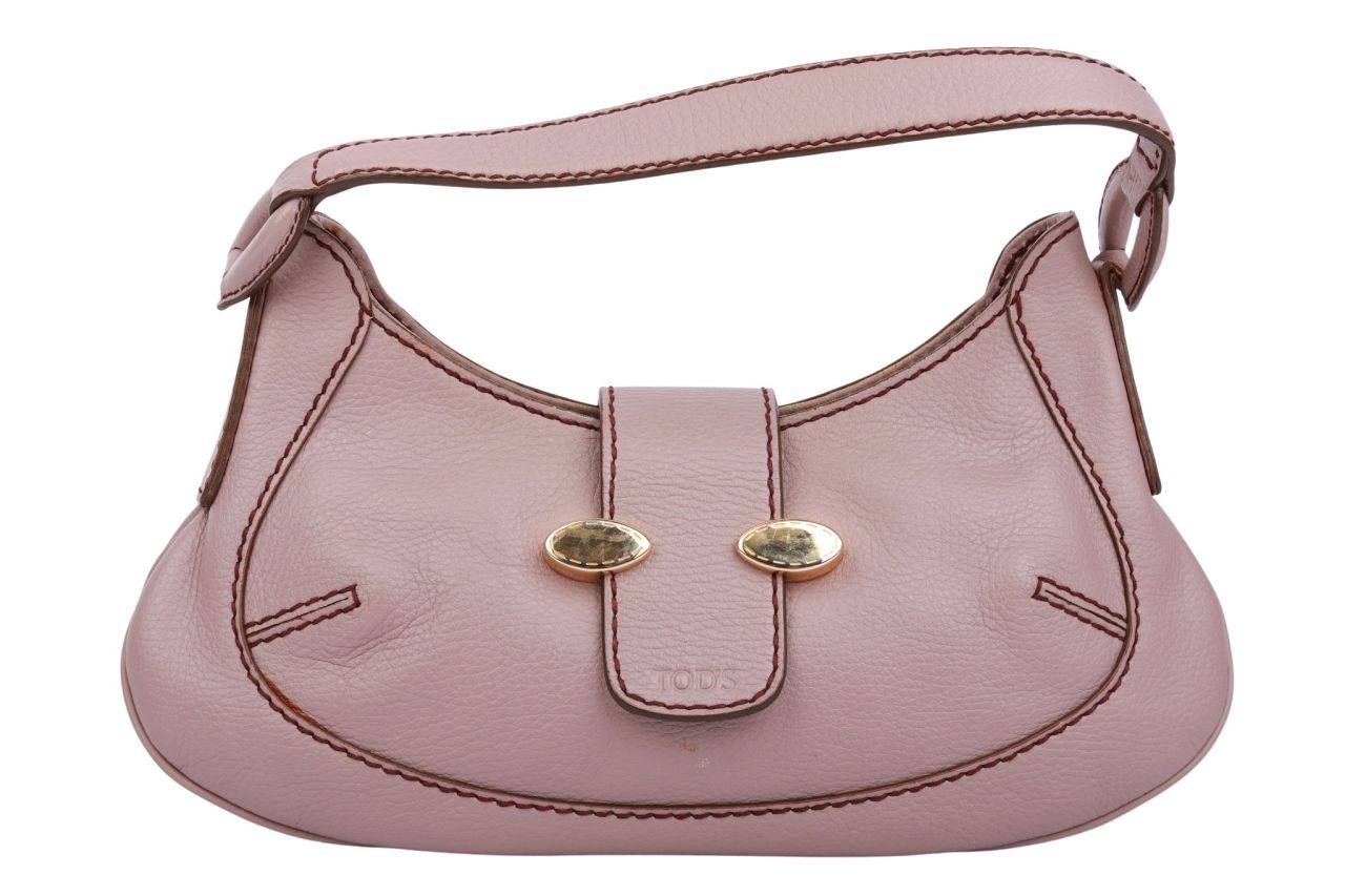 Tod's Schultertasche Leder Flieder