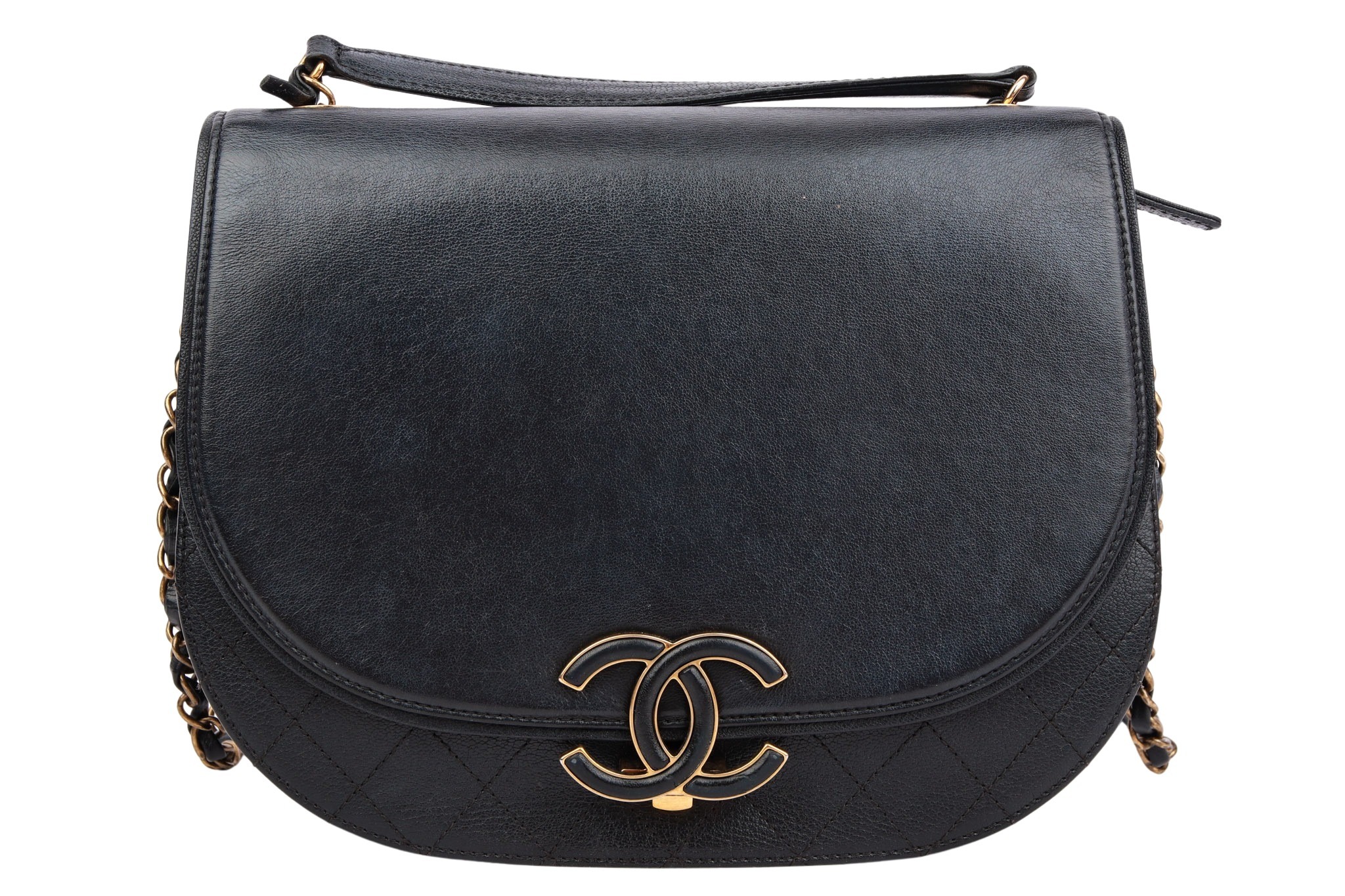 Chanel Coco Curve Flap Messenger Bag Schwarz