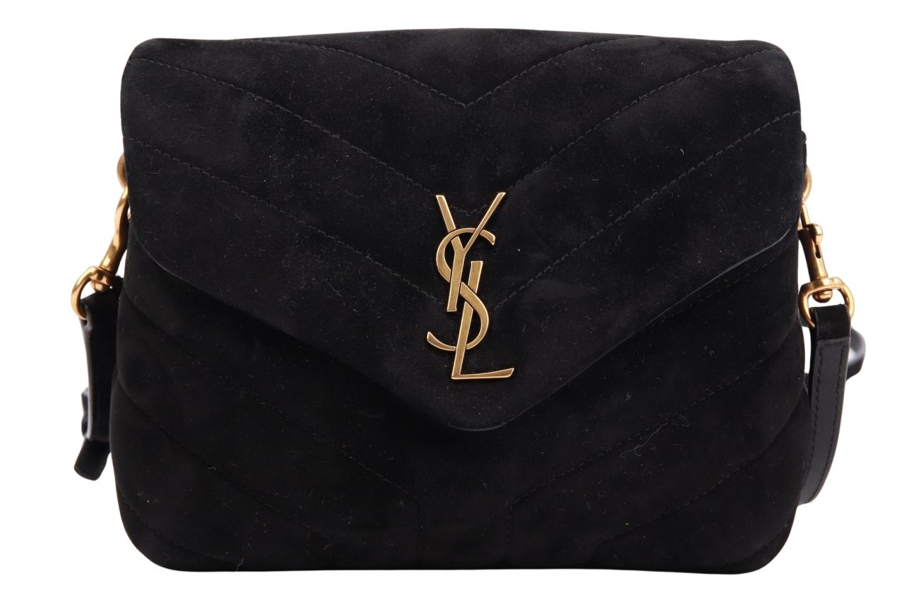 Saint Laurent Loulou Toy Bag Schwarz Wildleder