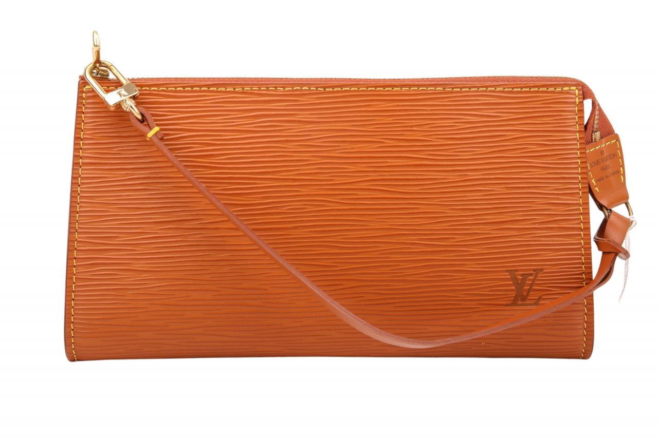 Louis Vuitton Pochette Epi Leder Cognac