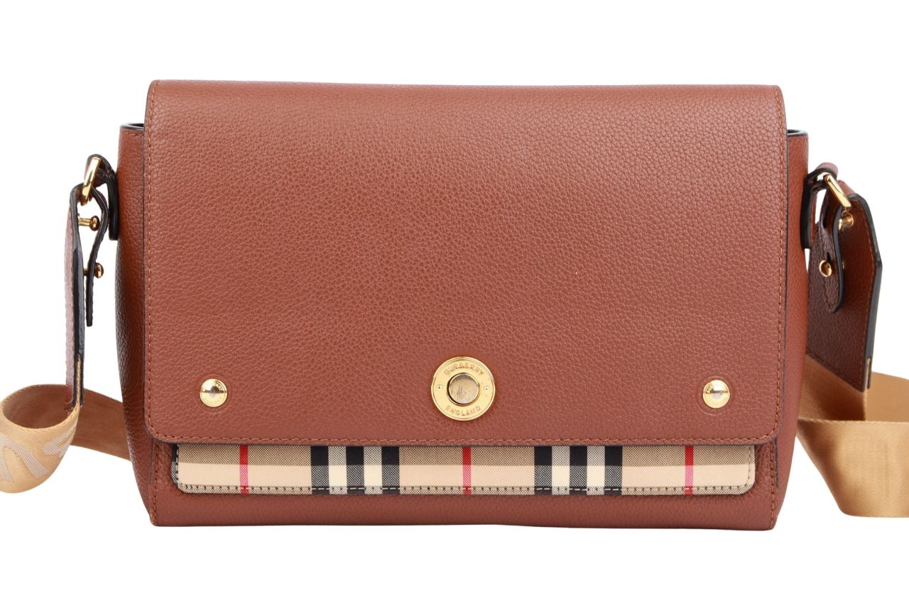 Burberry Note Schultertasche Braun
