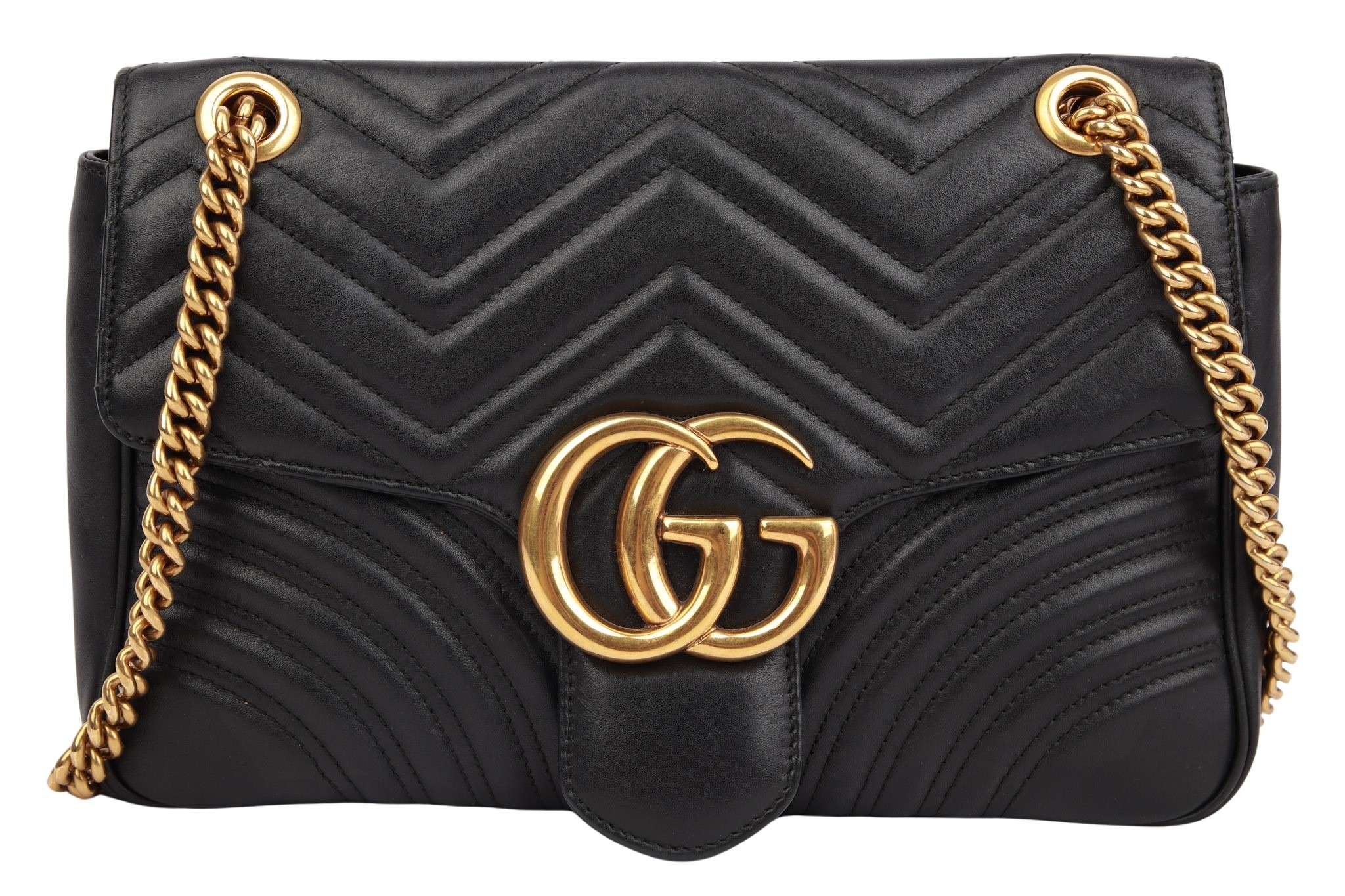 Gucci GG Marmont Schultertasche Schwarz