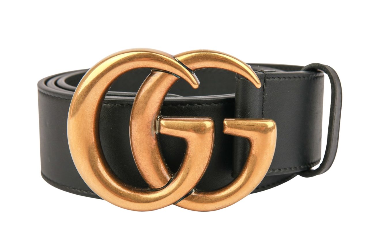 Gucci Gürtel GG Schwarz Gr. 85