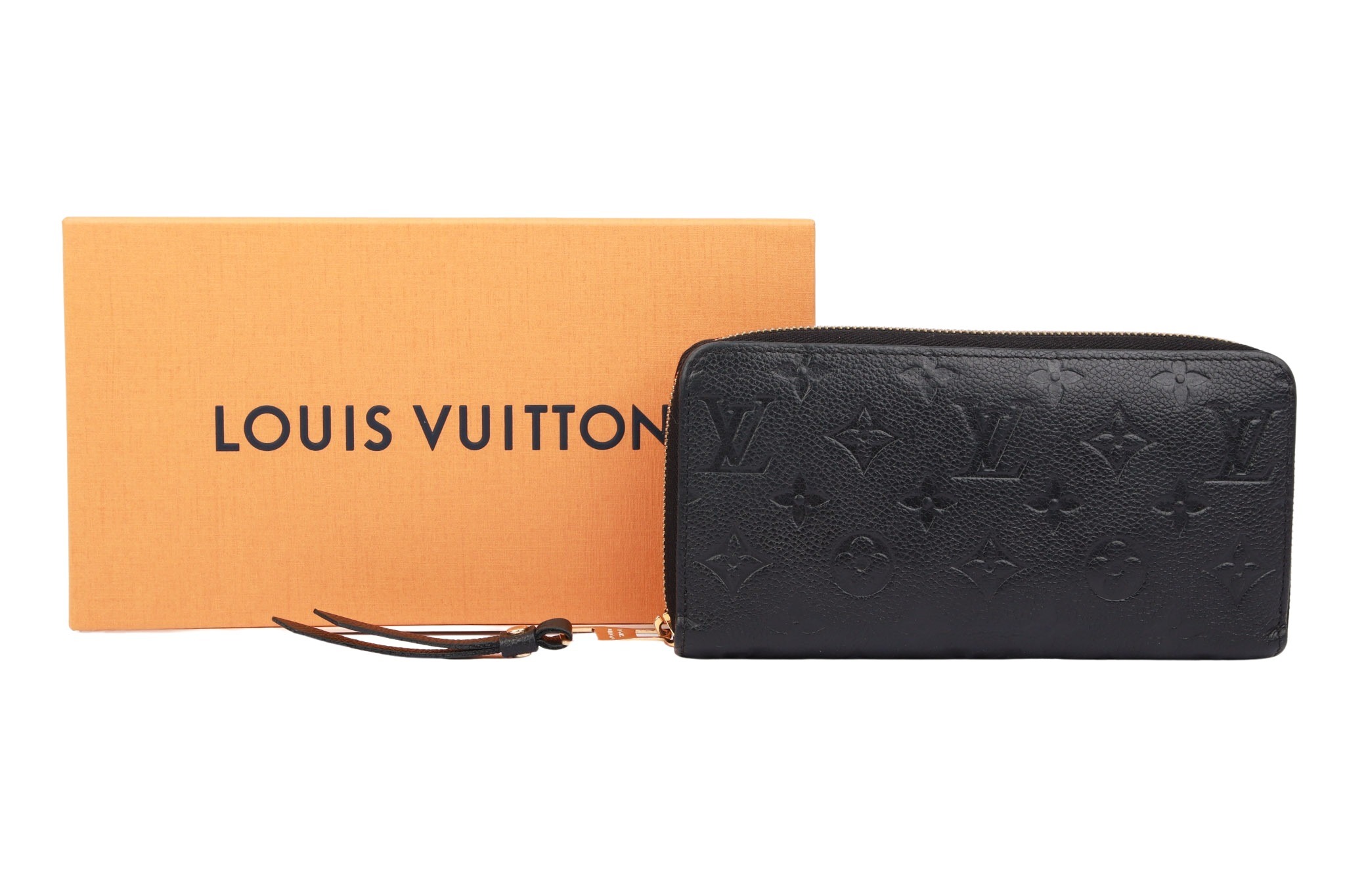 Louis Vuitton Zippy Portemonnaie Empreinte Leder Schwarz
