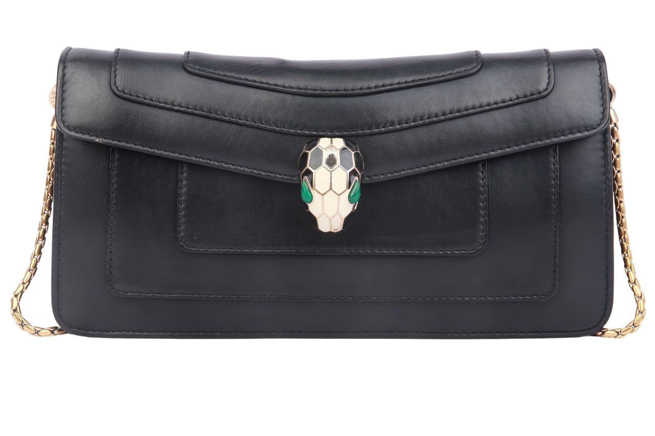 Bulgari Serpenti Forever Umhängetasche Schwarz