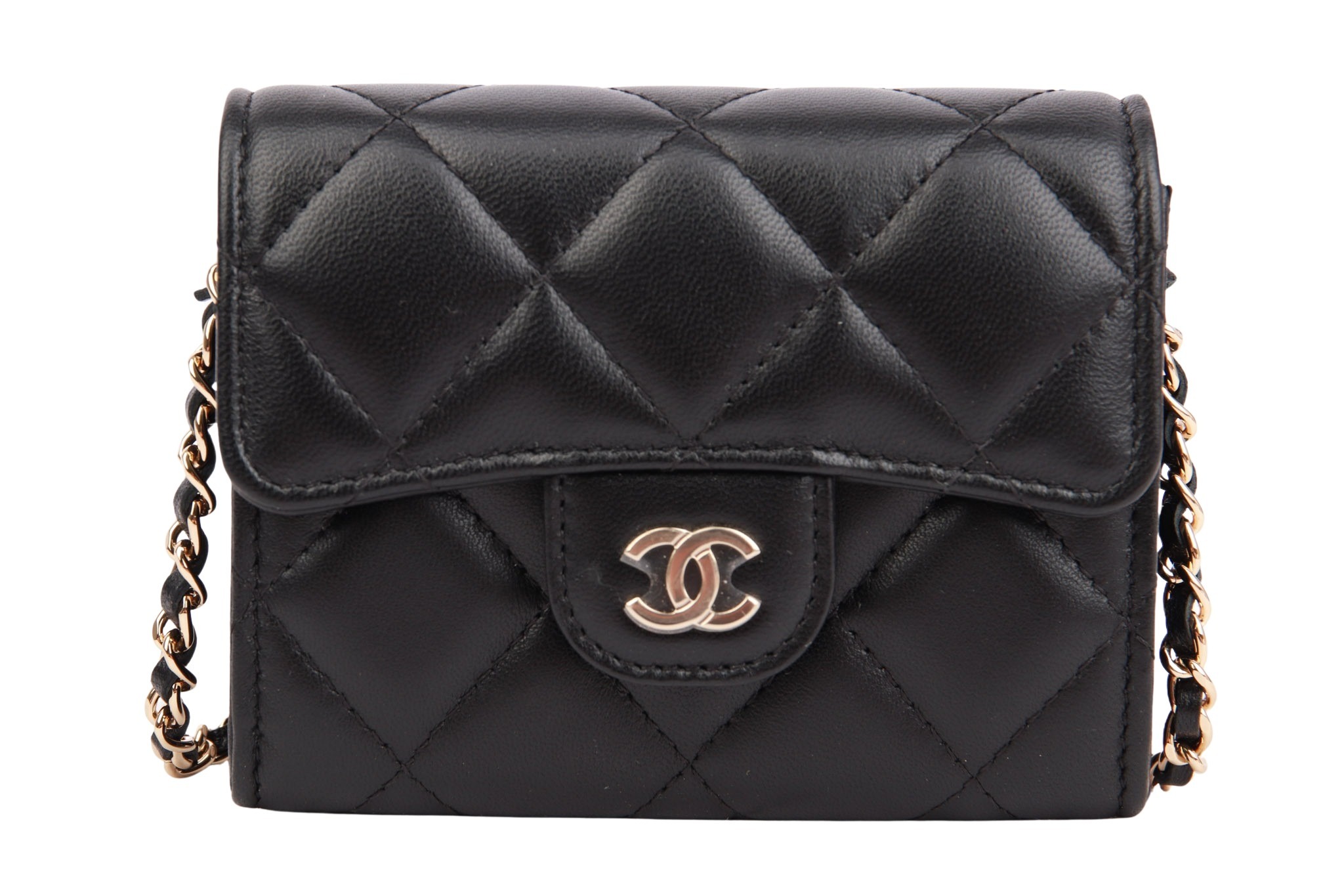 Chanel Mini Wallet On Chain Schwarz