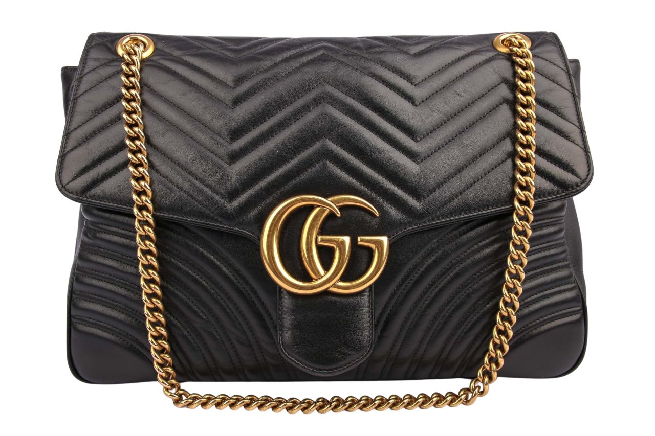 Gucci Marmont XXL Schultertasche Schwarz