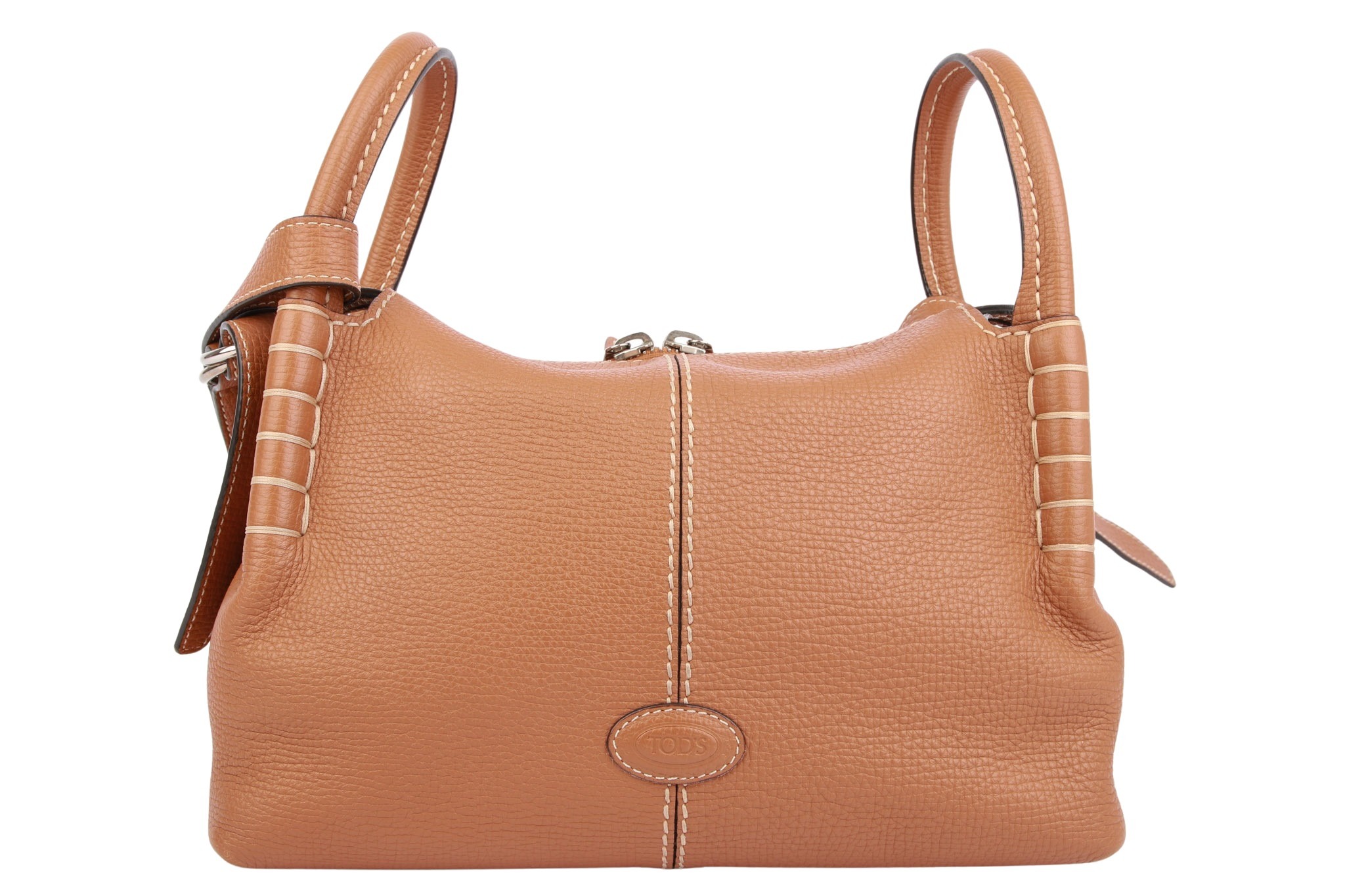 Tods Satchel Handtasche Leder Braun