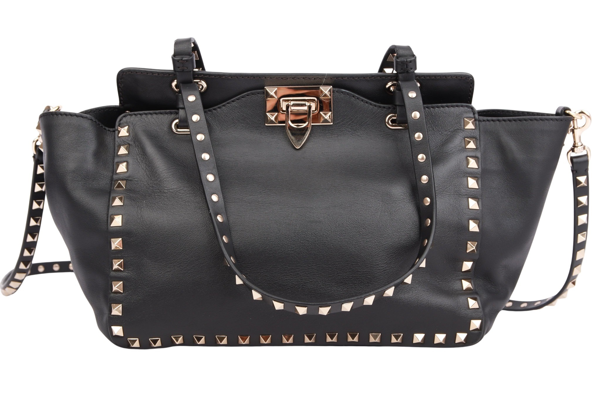 Valentino Rockstud Bag Small Schwarz Leder