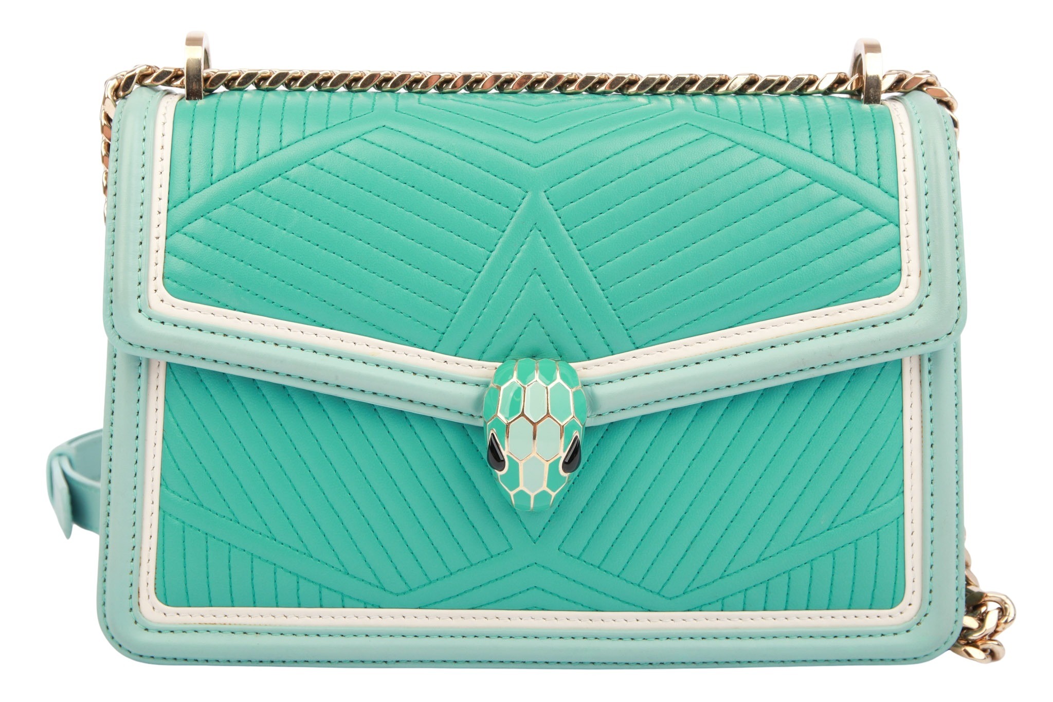 Bulgari Serpenti Forever Shoulder Bag Türkis