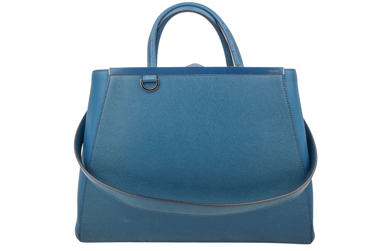 Fendi 2Jours Large Tote Bag Blue