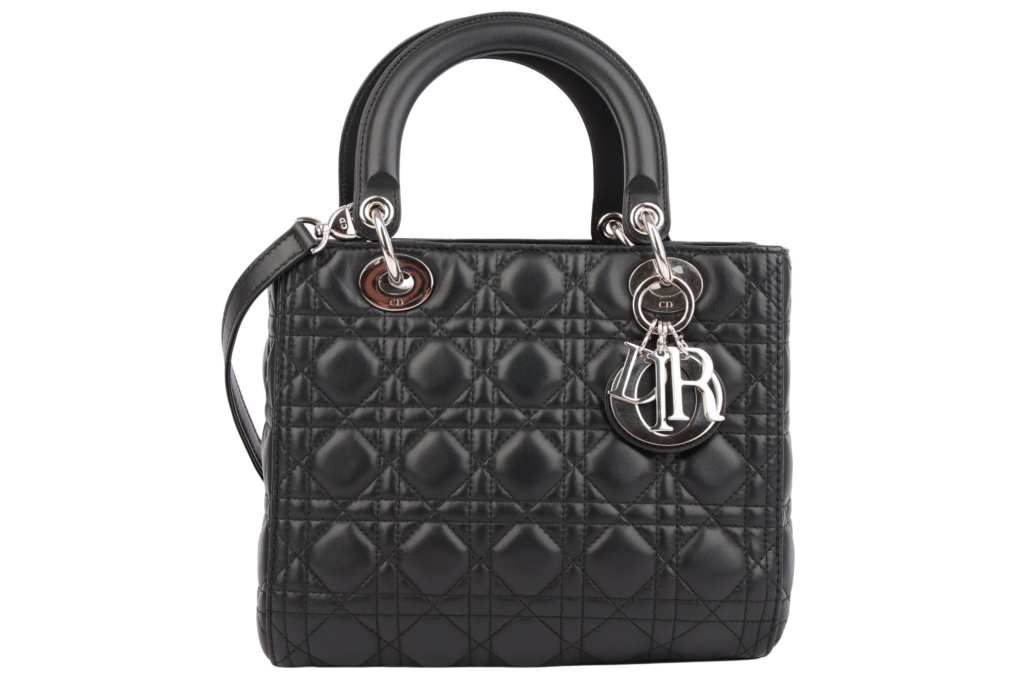 Dior Lady Dior Small Leder Schwarz