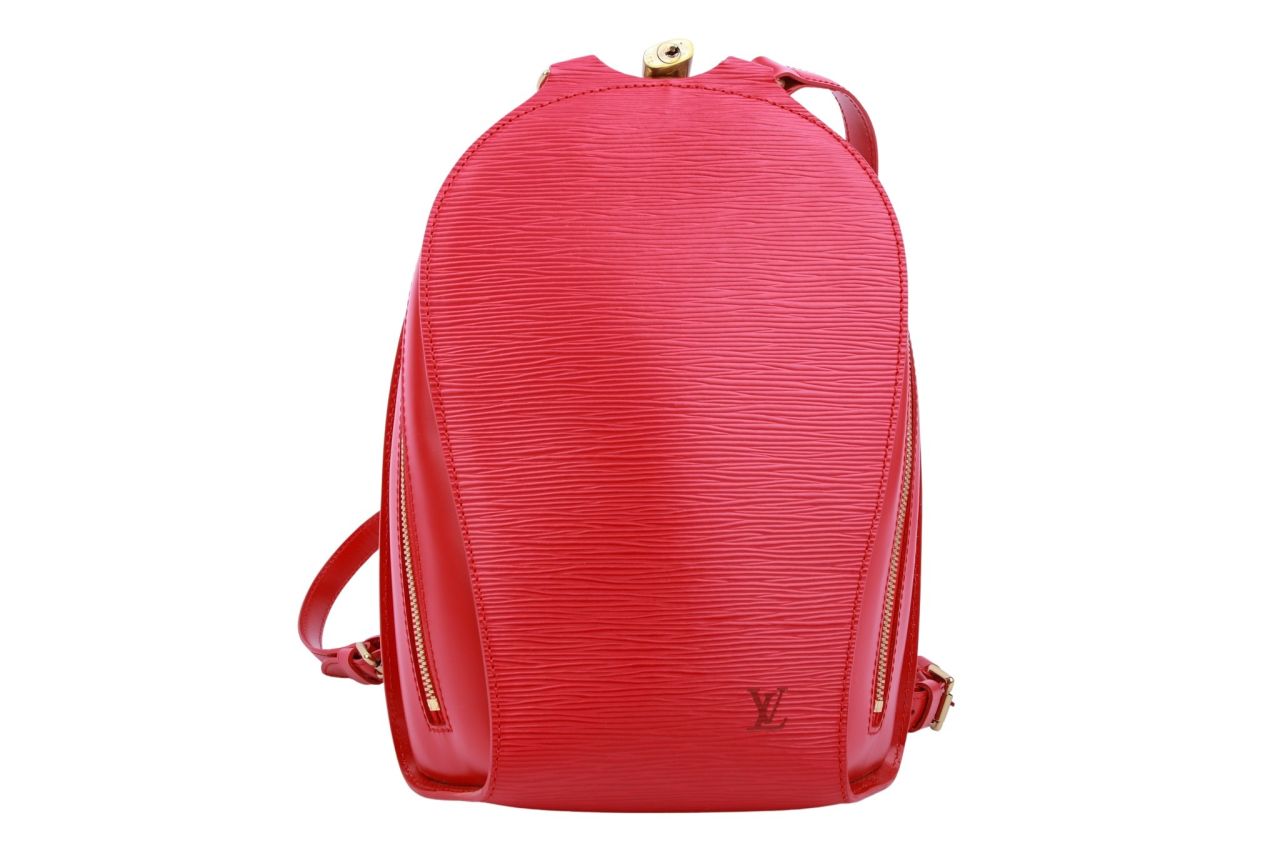 Louis Vuitton Mabillon Rucksack Epi Leder Rot