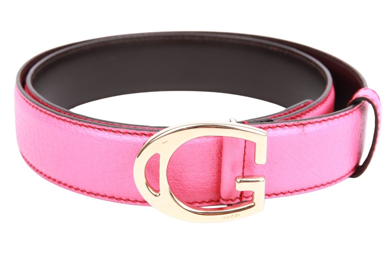 Gucci Gürtel Leder Pink Gr. 90