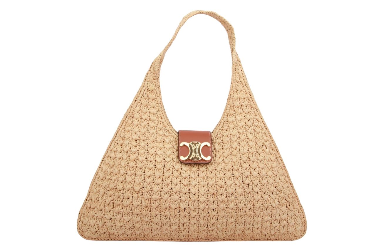Céline Cabas Triangle Raffia