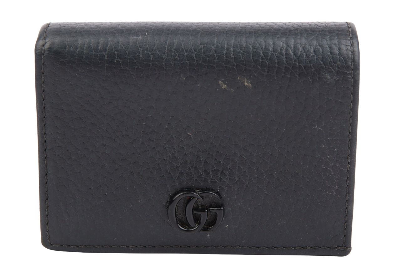 Gucci Portemonnaie GG Leder Schwarz