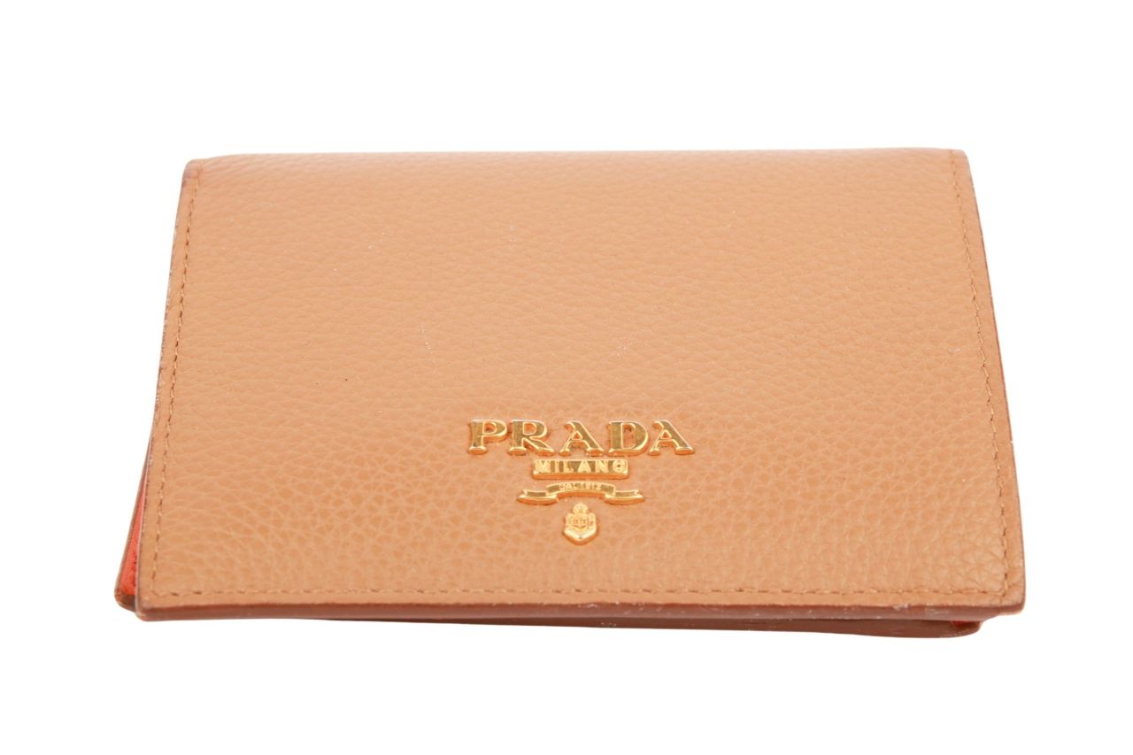 Prada Portemonnaie Braun Leder