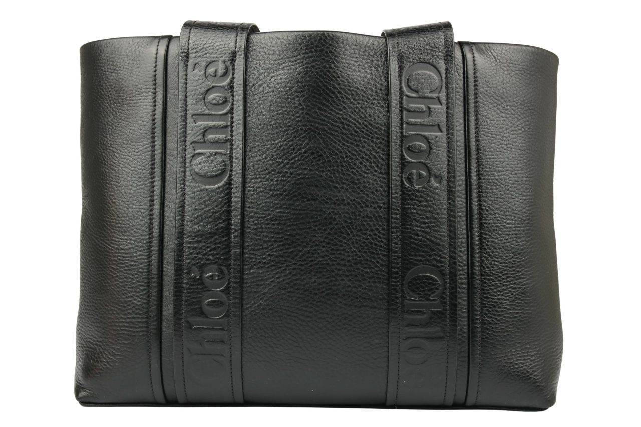 Chloé Woody Tote Bag Medium Schwarz