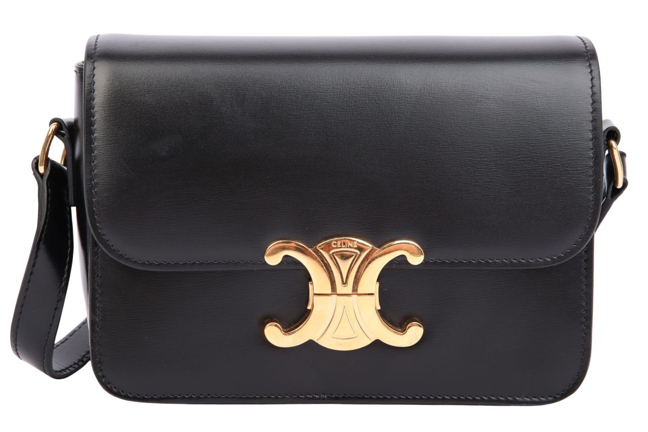 Céline Teen Triomphe Bag Schwarz