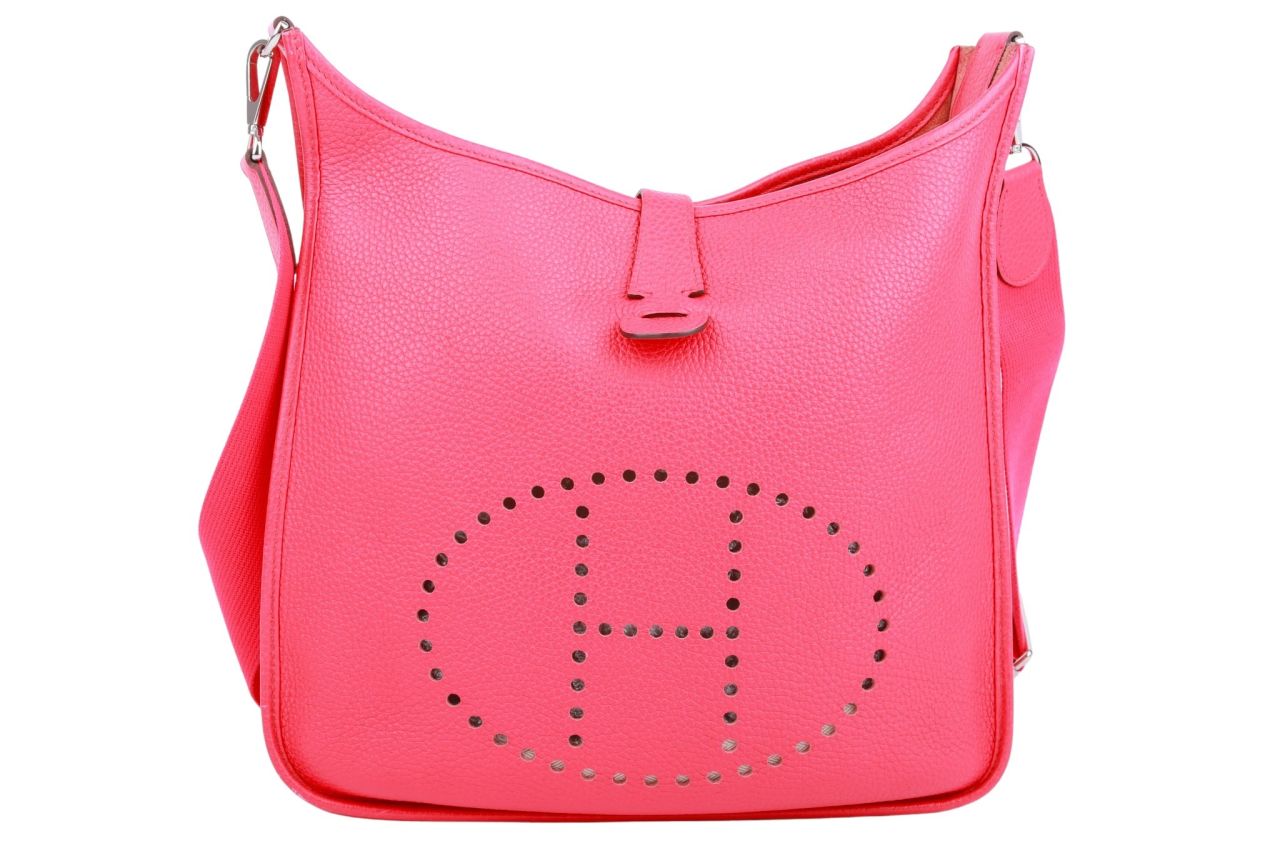 Hermès Evelyne GM Taurillon Clémence Leder Rose Extreme