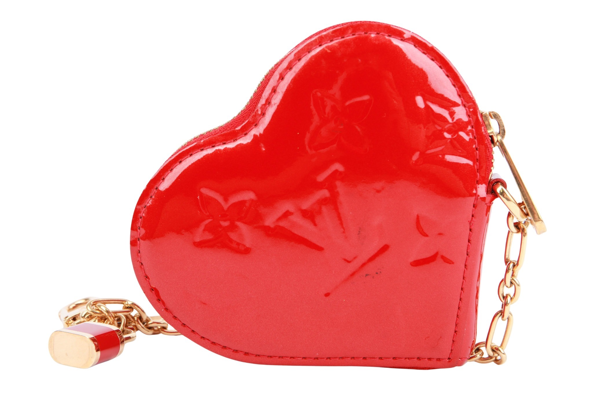 Louis Vuitton Herz Portemonnaie Coeur Vernis Lackleder Rot
