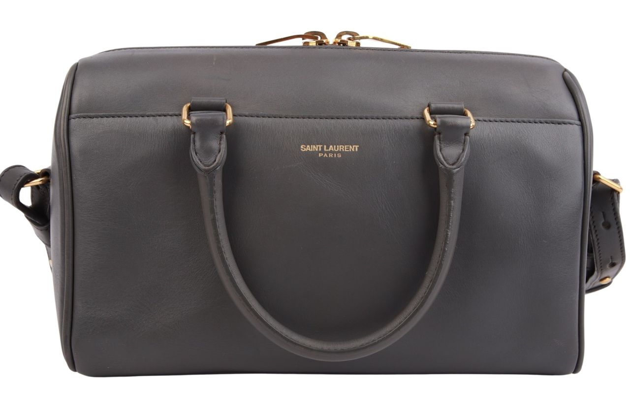Saint Laurent Duffle Mini Bowling Bag Grau