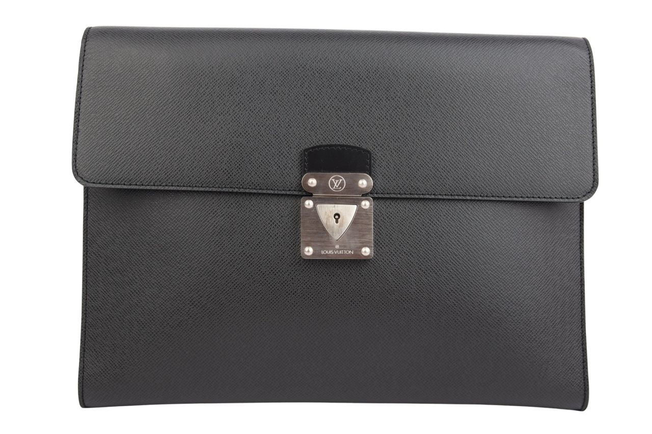 Louis Vuitton Aktentasche Taiga Leder Schwarz