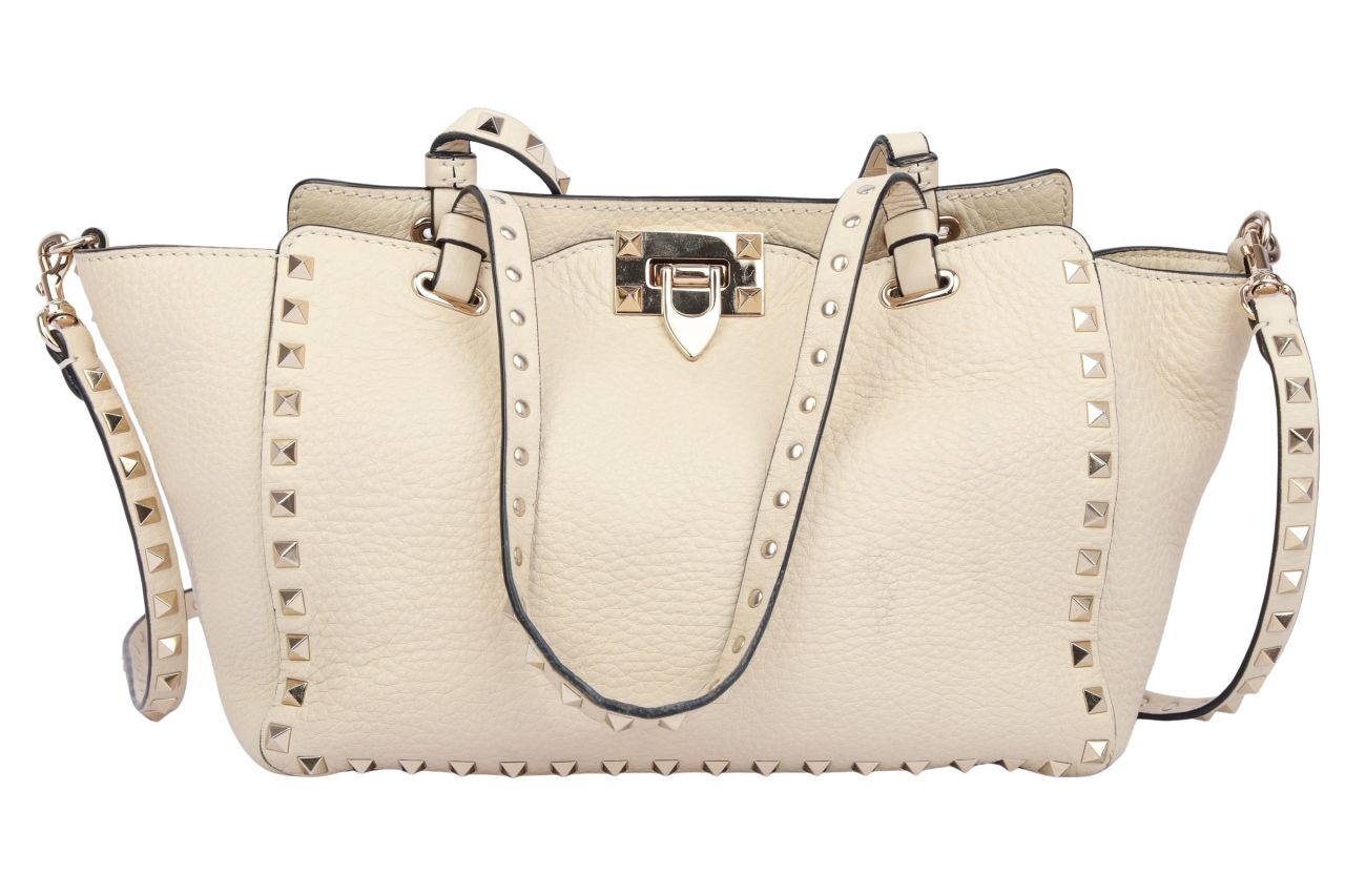 Valentino Garavani Rockstud Bag Small Creme