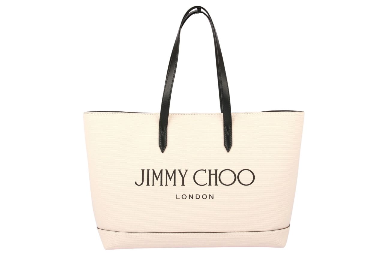 Jimmy Choo Logo Schultertasche Creme