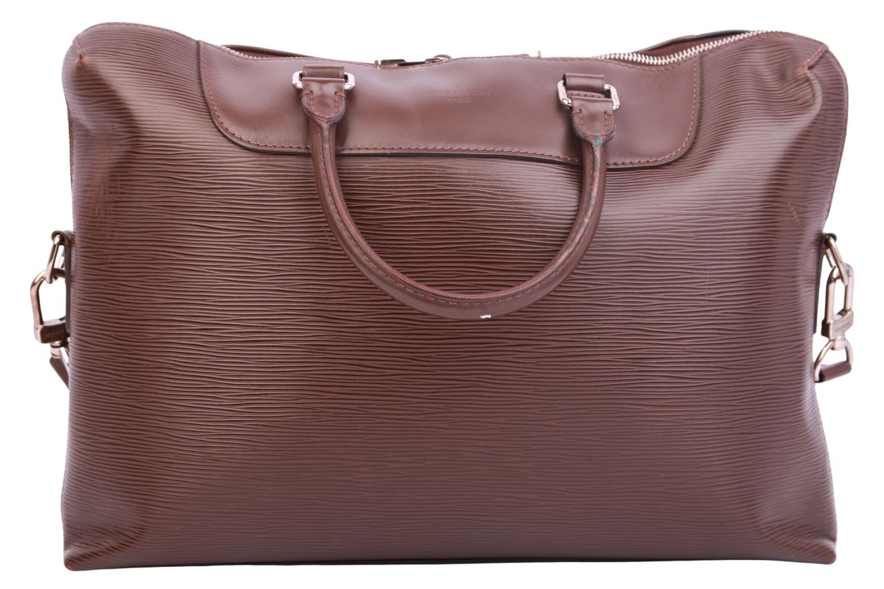 Louis Vuitton Porte Documents Jour Epi Leder Braun