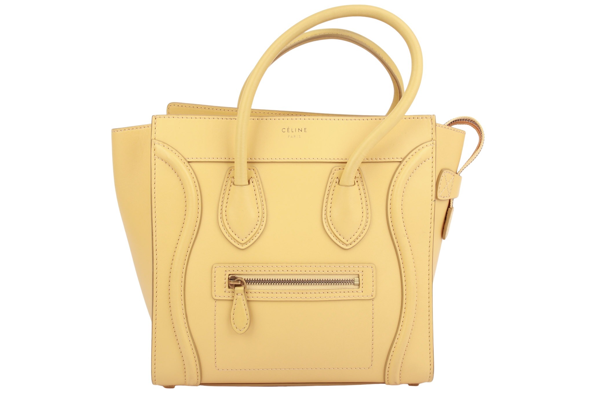 Céline Micro Luggage Gelb Leder