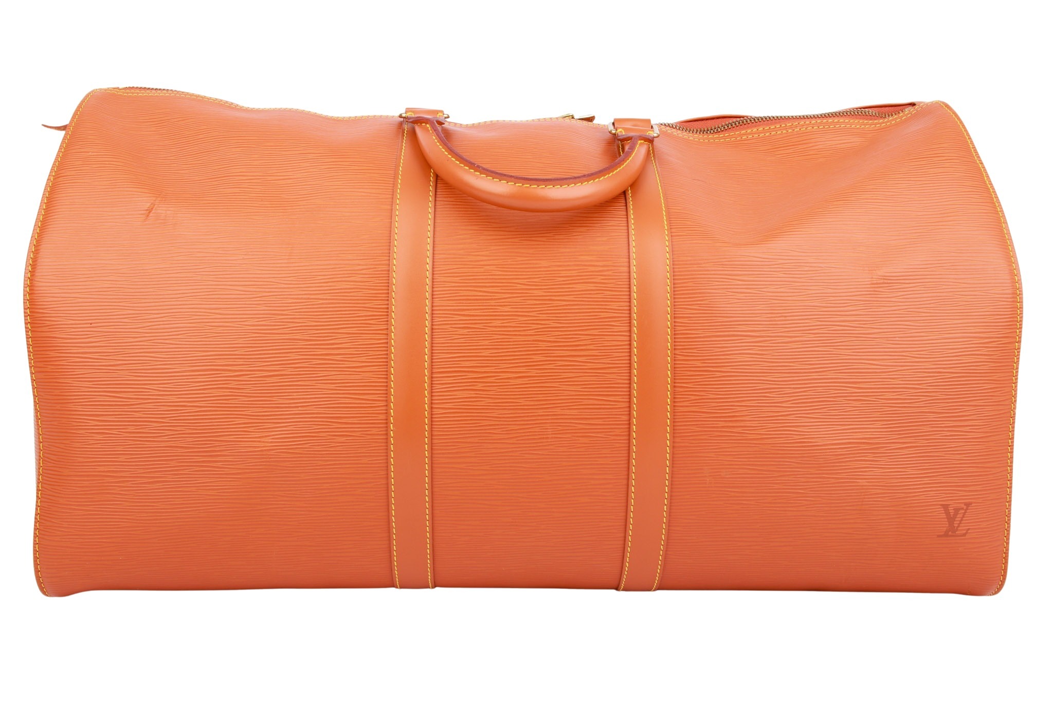 Louis Vuitton Keepall 55 Epi Leder Camel