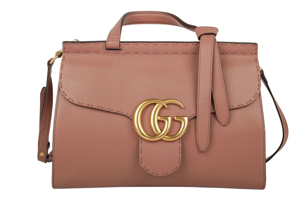 Gucci Gucci GG Marmont Top Handle Bag Altrosa