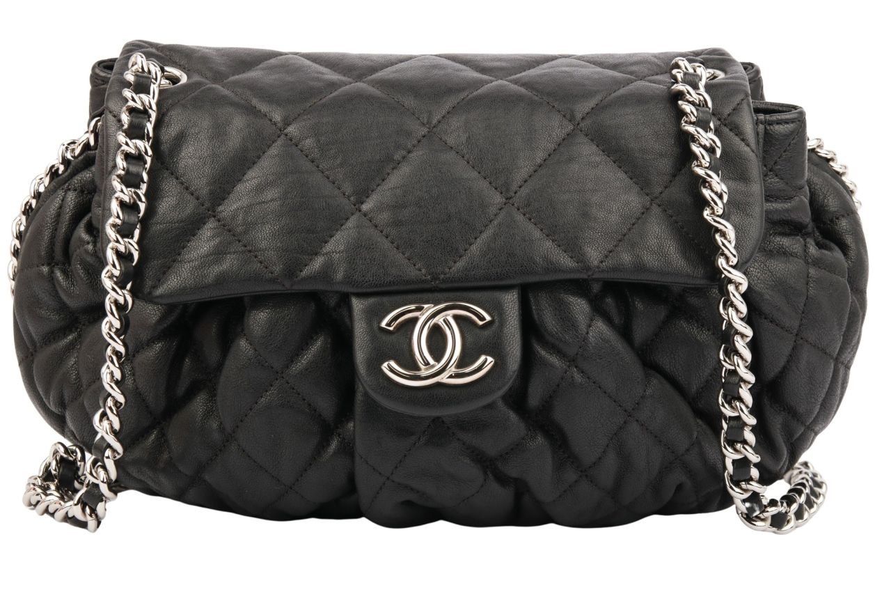 Chanel Chain Around Crossbody Leder Schwarz