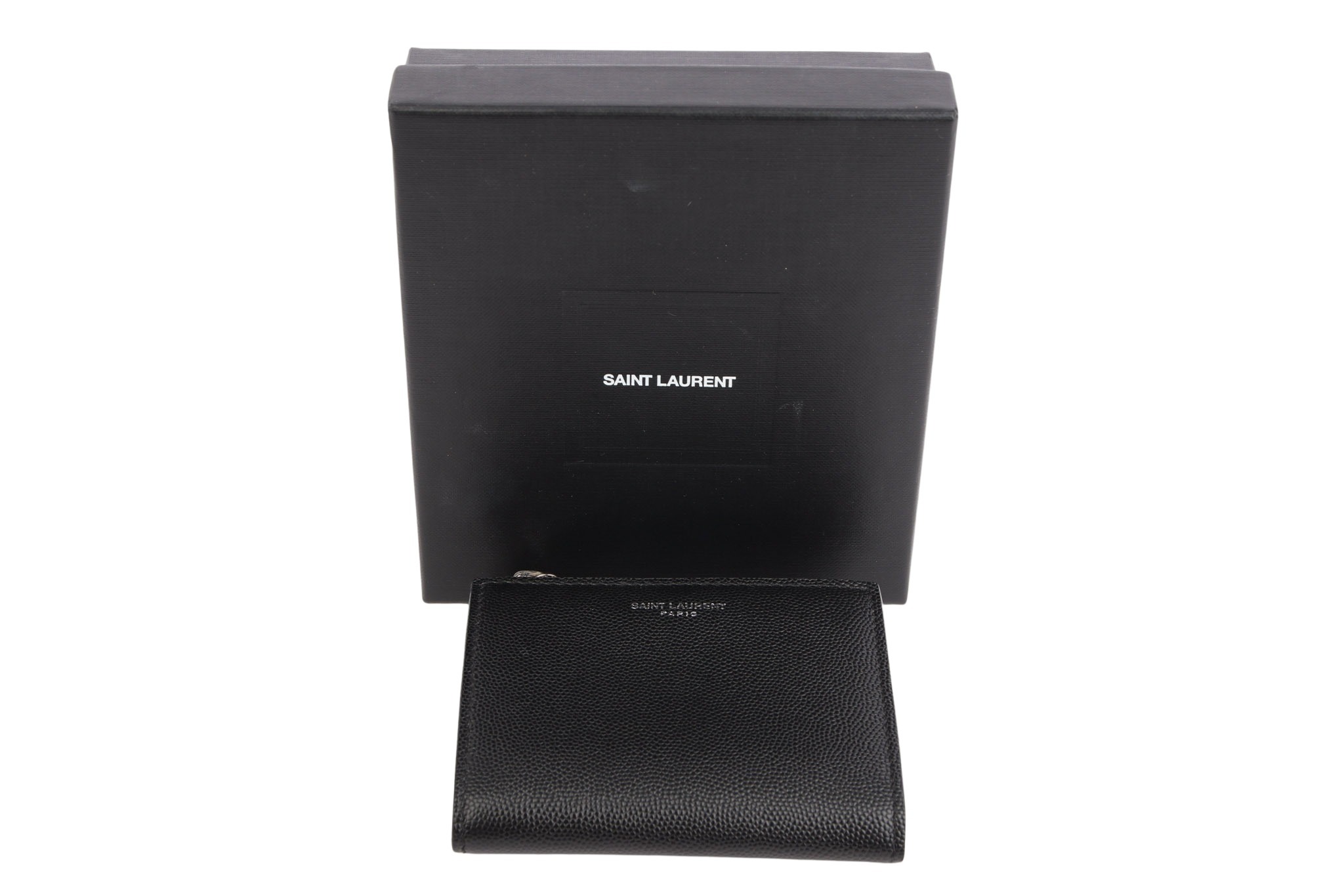 Saint Laurent Cardholder Schwarz Leder