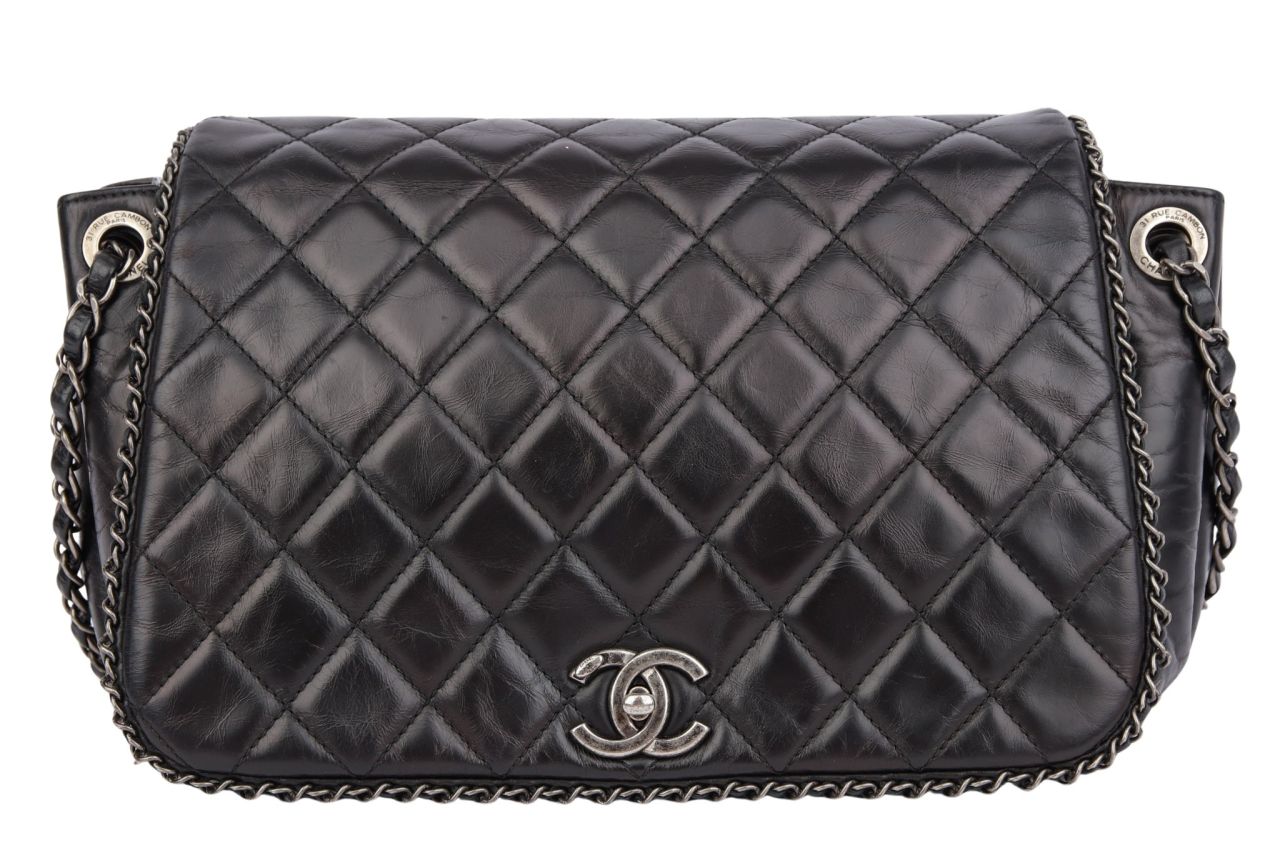 Chanel Single Flap Bag Jumbo Schwarz