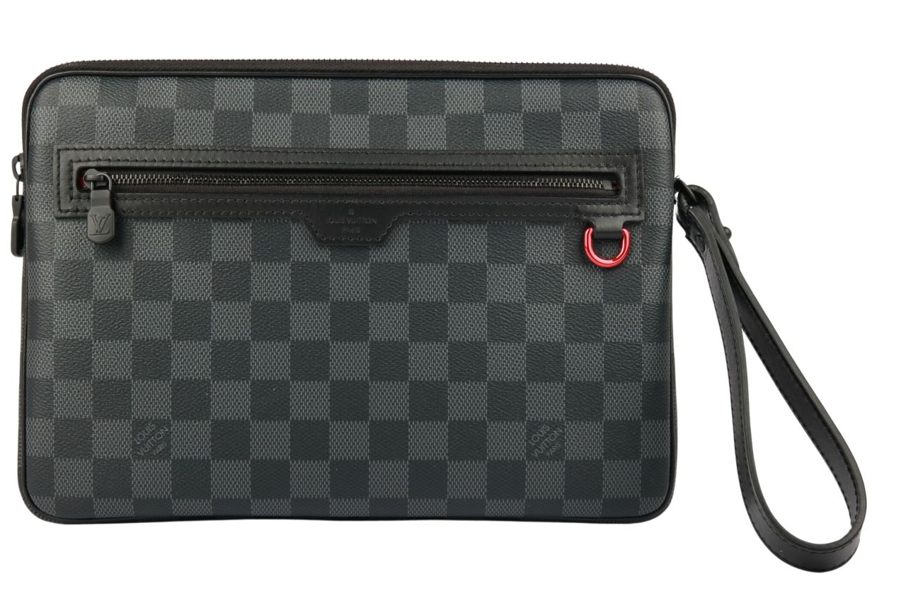 Louis Vuitton Utility Supple Clutch Damier Graphite