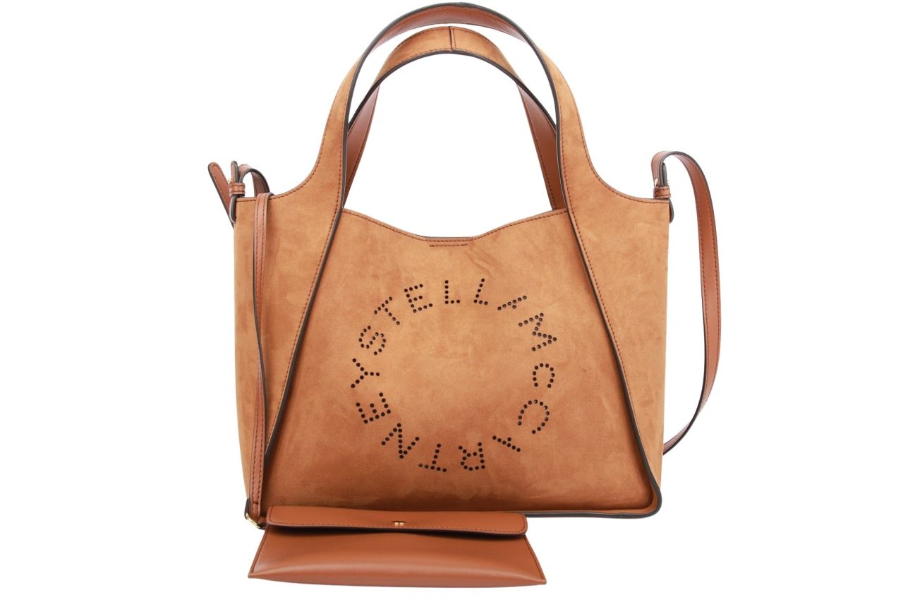 Stella McCartney Shopper Brandy Logo Suede