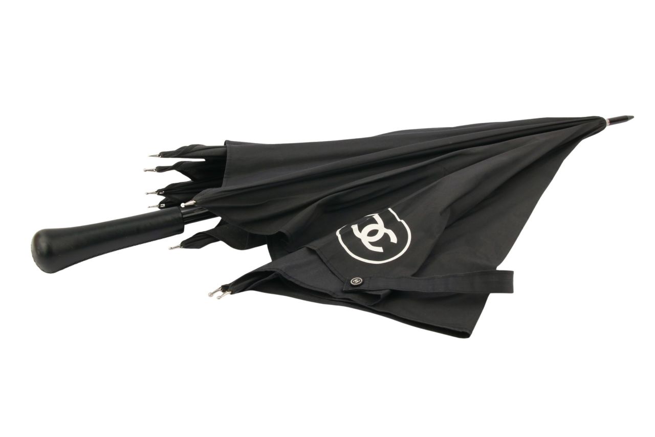 Chanel Regenschirm Schwarz