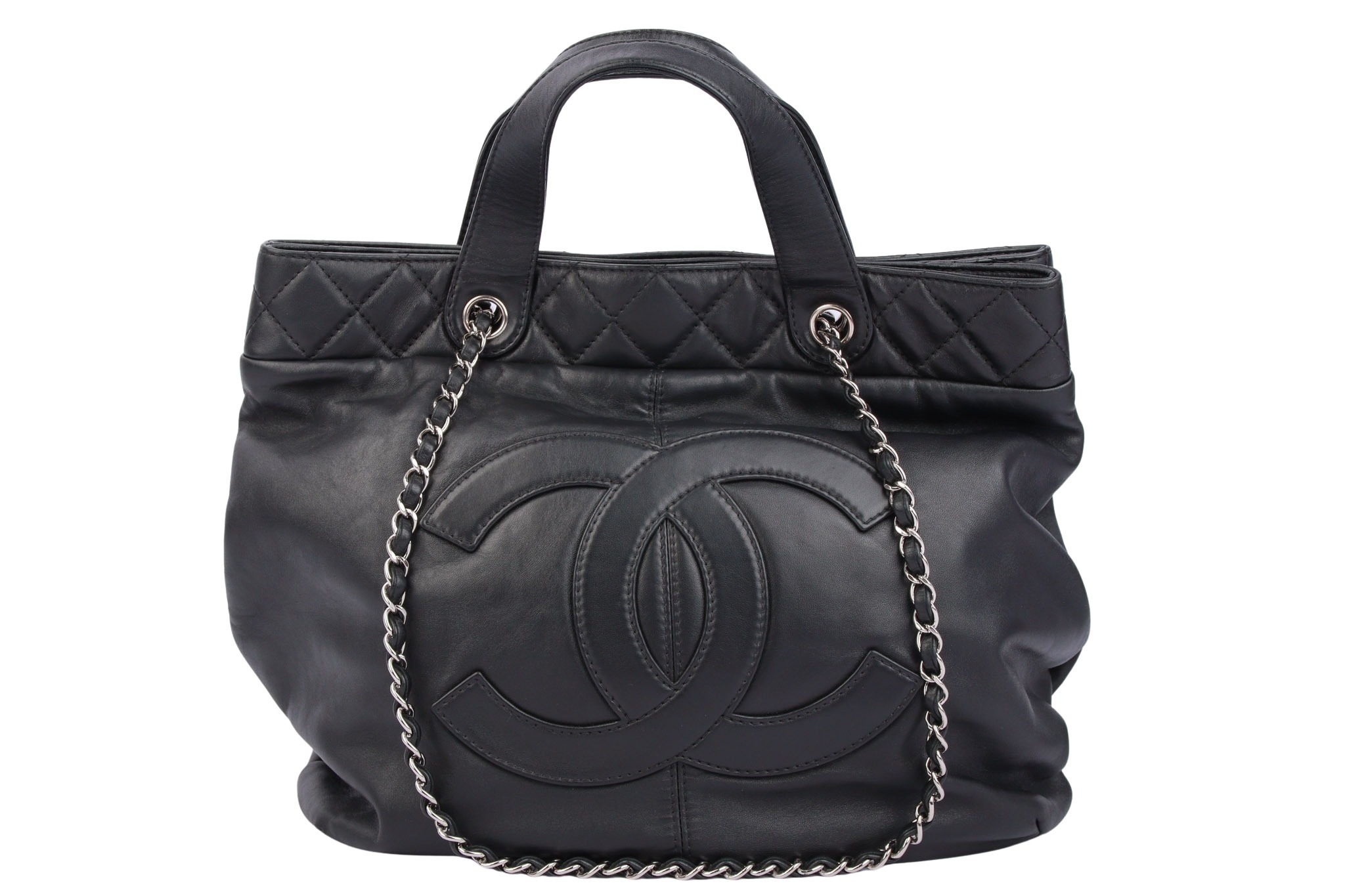 Chanel Shopper Leder Schwarz