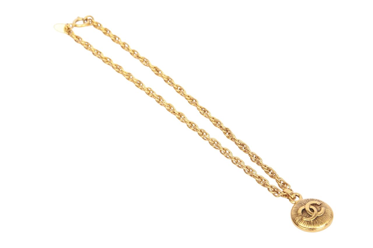Chanel Halskette Gold CC Vergoldet