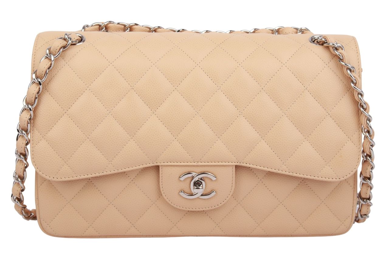 Chanel Timeless Jumbo Double Flap Bag Creme