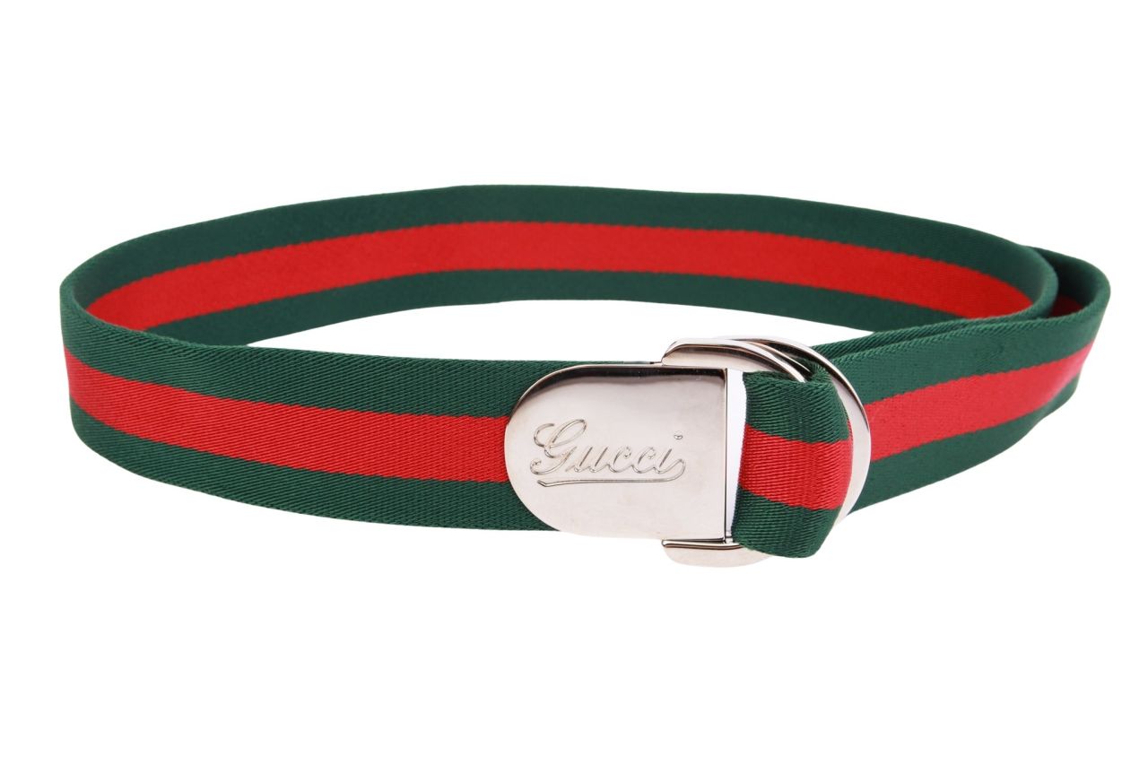 Gucci Sherry Line Web Stripe Canvas Gürtel Gr. 90