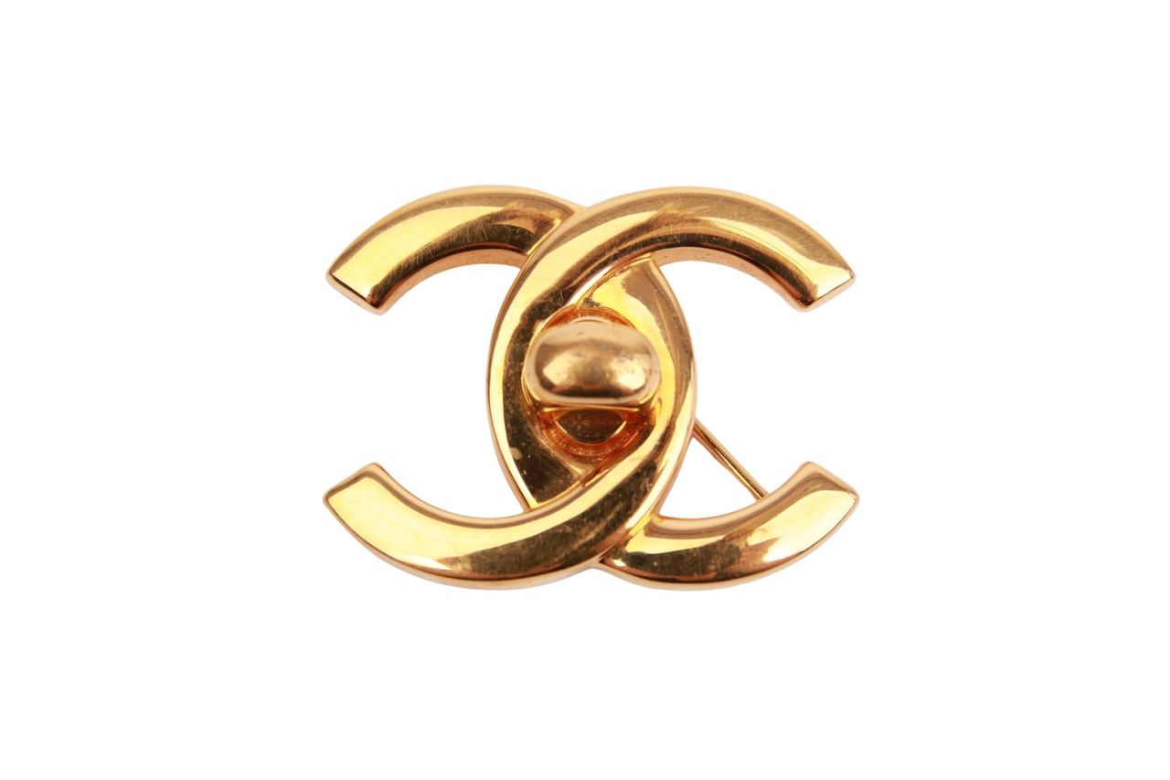 Chanel Brosche Gold CC