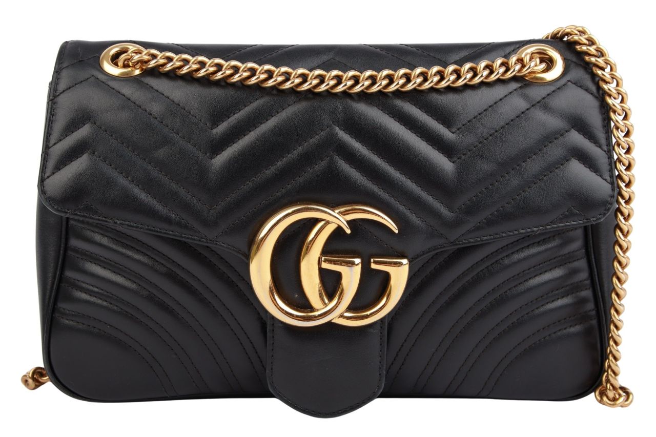 Gucci Marmont Large Schultertasche Schwarz