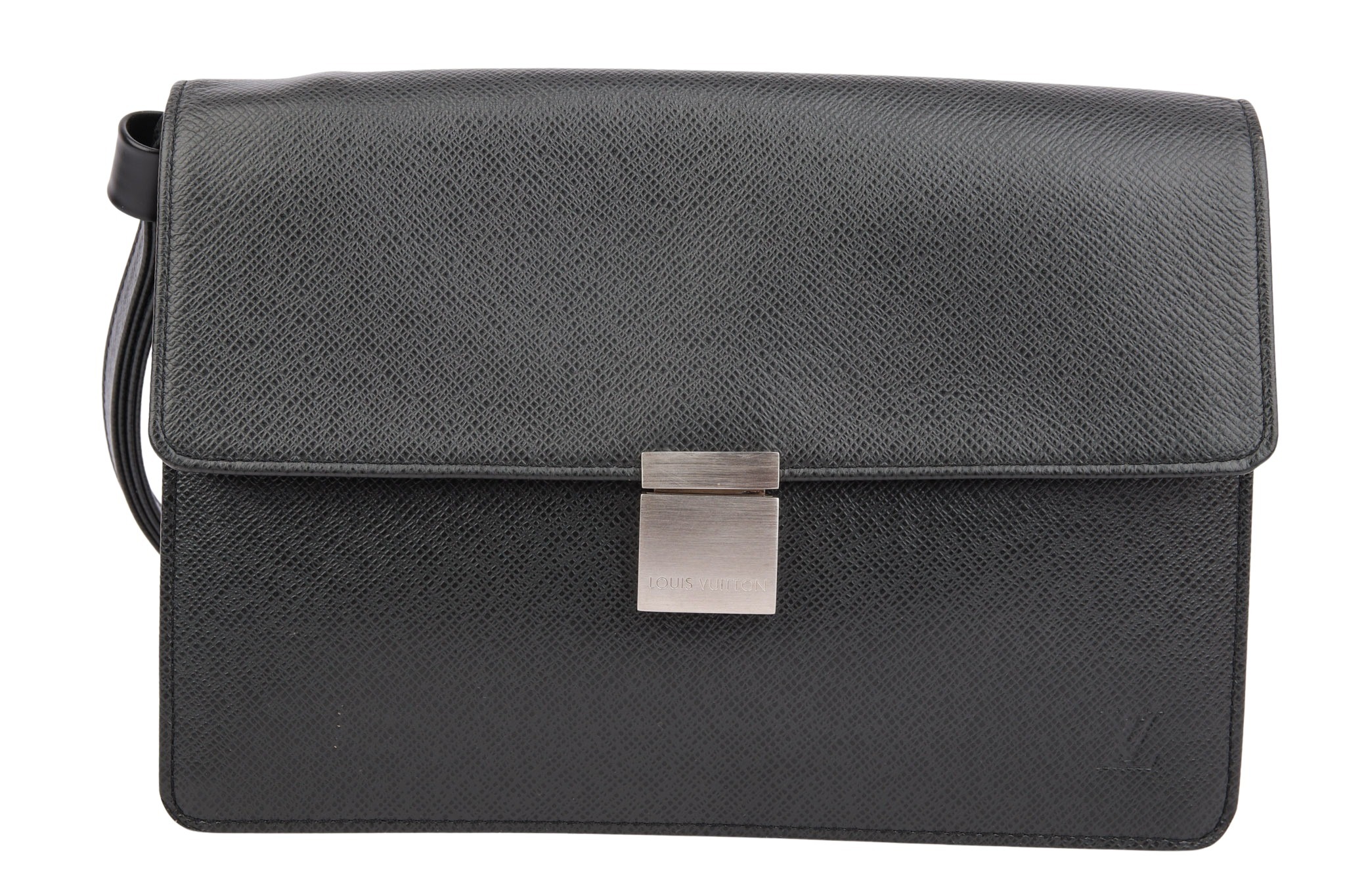 Louis Vuitton Messenger Bag Taiga Leather Black