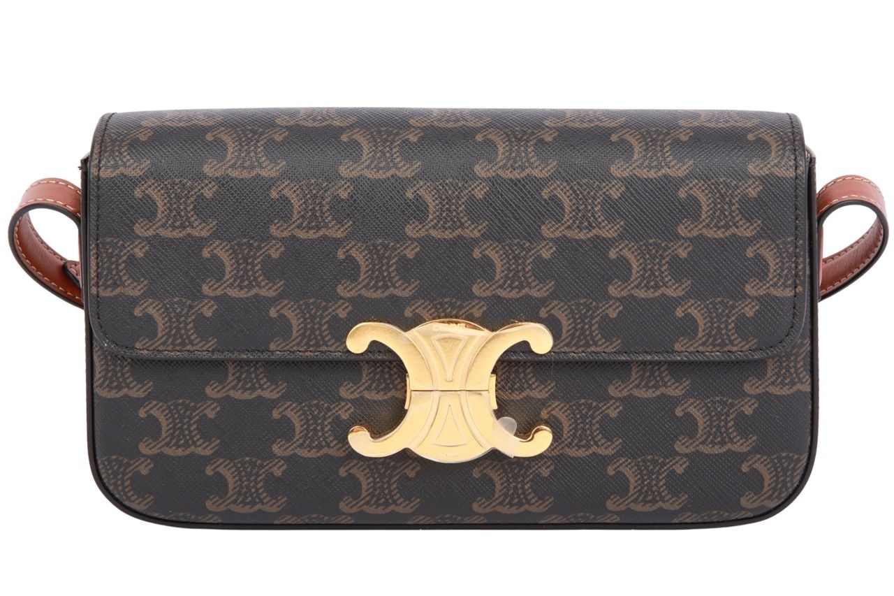 Céline Teen Triomphe Schultertasche Braun